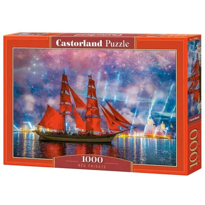 Image de Puzzle 1000 pièces Bateau à Voiles Rouges 104482
