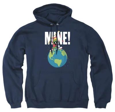 Image de Looney Tunes - "Mine " Sweat à capuche unie pour hommes/femmes, modèle TV38288 (Taille S) (Bleu marine)