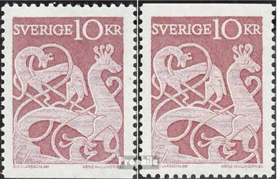 Produktbild von Briefmarken Schweden 1961 Mi 481Do,481Du (kompl.Ausg.) postfrisch Bildstein