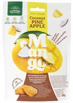 Produktbild von Sunshine Delights Fruit Fusion Coconut Pineapple Mango 100g