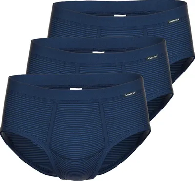 Produktbild von Ammann 3er Pack Jeans Feinripp Slip / Unterhose Im sportlich-klassischem Schnitt, Aus strapazierfähiger Baumwolle, Mit Weichelastikbund