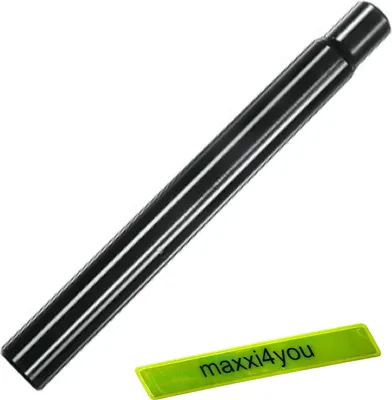 Image de Tige de selle Humpert Ergotec en aluminium Ø 25,4 mm / longueur 300 mm, couleur noire, avec bande réfléchissante maxxi4you
