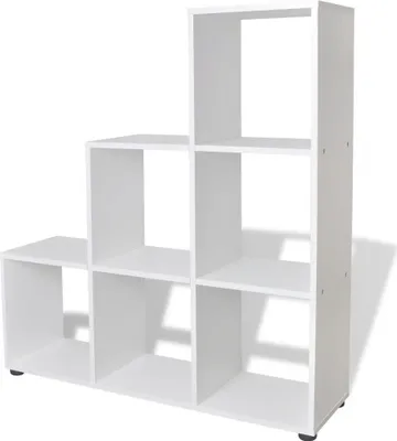 Produktbild von vidaXL Treppenregal Bücherregal 107 cm Weiß