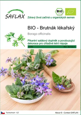Obrázek produktu pro SAFLAX - BIO - Brutnák lékařský - Borago officinalis - 40 Semena