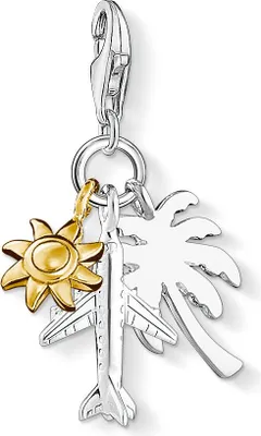 Produktbild von Thomas Sabo Charm-Anhänger Palme, Sonne, Flugzeug 1430-413-21 Silber