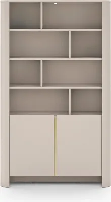 Produktbild von Masseno Buchregal AVORIO für Wohnzimmer Büro oder Lesezimmer 103x39x160 cm, Kaschmir