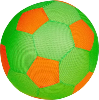 Image de Balle géante XXL Meshball 50cm | Balle de jeu en filet souple gonflable | Balle en tissu Mesh Ball pour enfants, adultes & seniors | Balle de sport Gymnastikball Bewegungsball , couleur:vert/orange