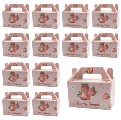 Image de Coffret cadeau sur le thème des fraises, comprenant 24 articles