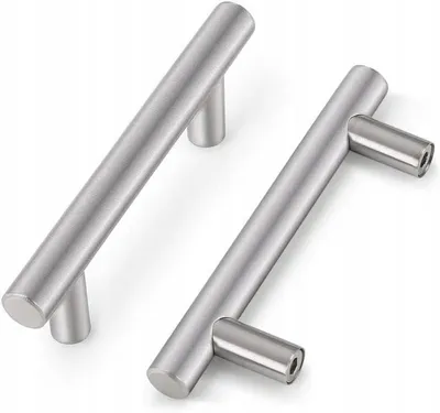 Zdjęcie produktu dla Uchwyty meblowe reling srebrne 127 mm stal nierdzewna 20 szt