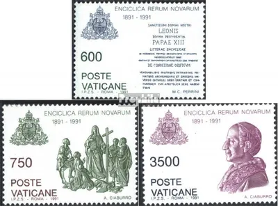 Produktbild von Briefmarken Vatikanstadt 1991 Mi 1035-1037 (kompl.Ausgabe) gestempelt 100 Jahre Enzyklika