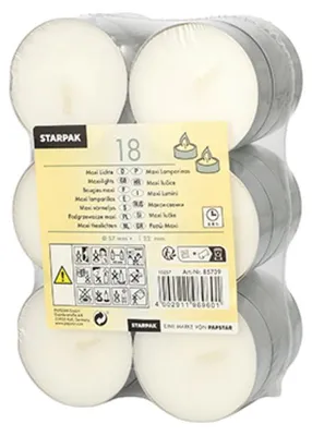 Produktbild von Papstar 85739, Rund, Weiß, 8 h, 18 Stück(e)