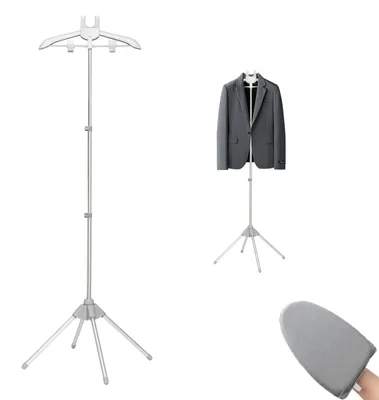 Tragbarer Kleiderständer mit Bügelhandschuh, verstellbar, 80–150 cm