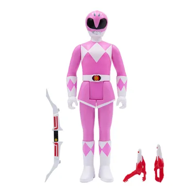 Produktbild von Super7 Mighty Morphin Power Rangers ReAction Actionfigur Pink Ranger 10 cm SUP7-RE-POWRW02-PRG-01
