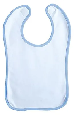 Obrázek produktu pro Link Kids Wear – dětská bryndáčka, dvouvrstvá, kontrastní lemování LT3827 (jednotná velikost) (bílá/světle modrá)