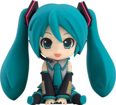 Zdjęcie produktu dla Character Vocal Series 01: Gumi Miku Piapro – Gumowa maskotka Nendroid Plus Mini Figure, Hatsune Miku, 8 cm