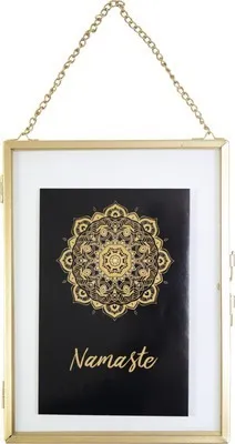 Produktbild von Portraitrahmen Metall aufklappbar ohne Rückwand zum hängen gold 13x18 cm