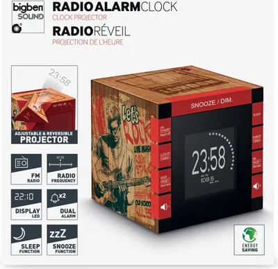 Produktbild von bigben Radiowecker RR70 - Rockwood [mit Projektor]; AU348507
