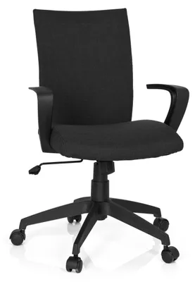 Produktbild von hjh OFFICE Home Office Bürostuhl SOFT Schreibtischstuhl mit Armlehnen Stoff Drehstuhl