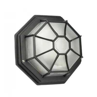 Immagine prodotto di Lampada da parete e soffitto per esterni 26,5 cm alluminio e vetro 1xE27 nero IP44 SU-MA Retro K 3012/P SZ