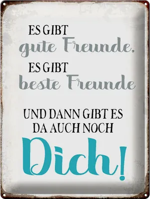 Produktbild von Blechschild  gibt gute Freunde auch noch Dich, 40x30 cm, Blechschilder Spruch Glück Weisheit