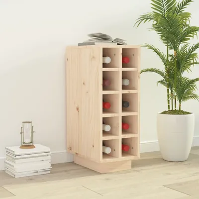 Obrázok produktu pre The Living Store stojan na víno 23x34x61 cm z masívneho borovicového dreva