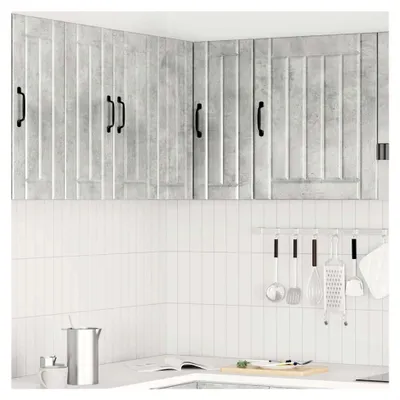 Produktbild von Tomostar Eckschrank für Küche, Hängeschrank, Küche, Eckschrank, Wandmontage, Lucca, Betongrau, 57 x 57 x 60 cm