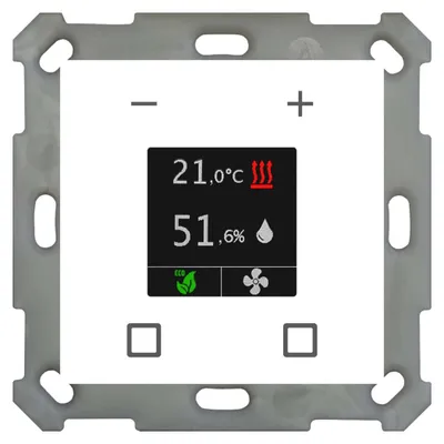 Imagen del producto de MDT KNX, termostato inteligente para control de temperatura ambiente, color blanco brillante, 1 unidad.