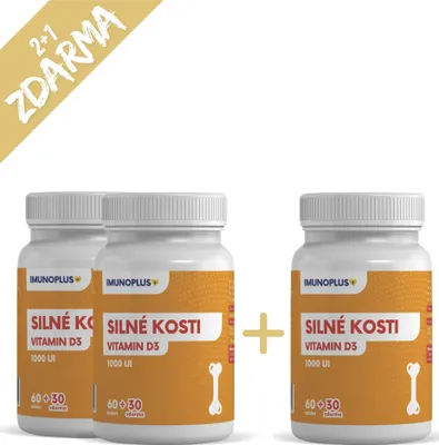 Obrázek produktu pro SILNÉ KOSTI - Vitamin D3 2000 IU 2+1
