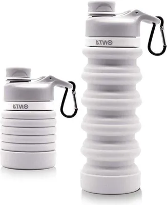 Produktbild von Faltbare Wasserflasche BPA-frei 20oz Grau Silikon