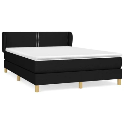 Produktbild von Boxspringbett mit Matratze Schwarz 140x190 cm Stoff