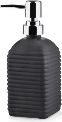 Produktbild von Vilde Seifenspender Flüssigseifen-Spender Spülmittel-Spender aus Glas schwarz 450 ml