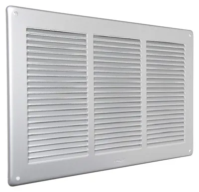 Immagine prodotto di Omgoods - Griglia di ventilazione GAL3424R - Alluminio con zanzariera - 340 x 240 mm