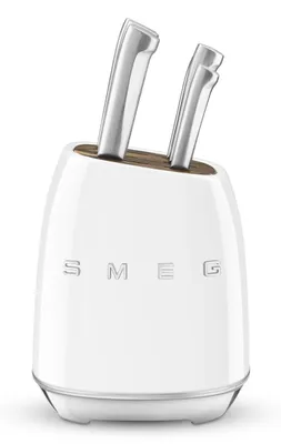 Image de Bloc de 6 couteaux blanc - Smeg - KBSF02WH -