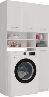 Image de Armoire de salle de bain, blanc, 96 x 180 x 30 cm