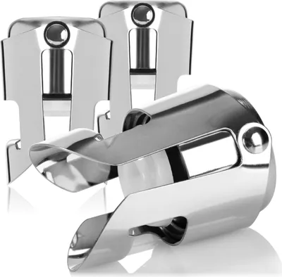 Produktbild von COM-FOUR® 3x Sektflaschenverschluss, wiederverwendbarer Verschluss für Champagner-, Wein- und Sektflaschen, universell passender Flaschenstopfen