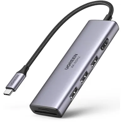 Obrázek produktu pro Multifunkční adaptér USB-C – UGREEN – šedý