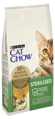 Imagen del producto de PURINA CAT CHOW Adultos esterilizados – rico en pavo – 10 kg – alimento seco para gatos