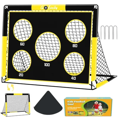 Produktbild von Fußballtor 2-in-1 mit 5 Zielen - Gelb