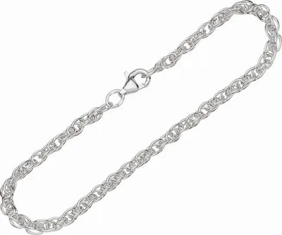 Produktbild von NKlaus 26cm Fußkette 925 Silber Doppelanker Kette 3,0mm breite Damen Fußgliederkette 14601