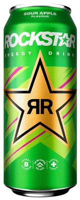 Obrázek produktu pro Rockstar Energy Drink Sours Apple s kofeinem a taurinem 500 ml