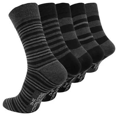 Produktbild von Paolo Renzo Business-Socken gemustert 5 Paar - Casual Socken - Größe 39/42 - Grautöne