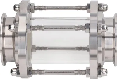 Produktbild von Schauglas für geraden Durchfluss aus Edelstahl, Inline-Schauglas mit Klemmanschluss für öl und Luft, 76 mm / 2,99 Zoll