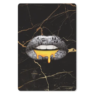 Produktbild von MuchoWow® Mauspad Mousepad Lippen - Geld - Abstrakt 40x60 cm - Mousepads - Maus Mat - Pad - Mausunterlage - Schreibtisch Accesoire