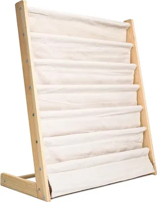 Image de Étagère à livres pour enfants – 80 x 75 x 30 cm – Marron – Bois et lin – Étagère à livres pour chambre d'enfant – Design élégant