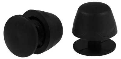 Produktbild von 10 Taschenfüße-Standfüße 19mm schwarz Kunststoff für Taschen Rucksäcke Koffer