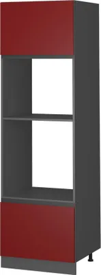 Produktbild von Vicco Mikrowellenschrank R-Line, 60 cm J-Shape, Rot/Anthrazit