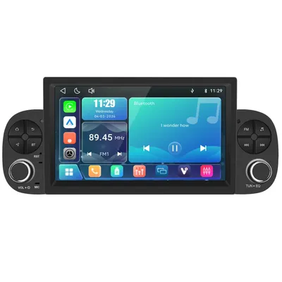 Image de Autoradio 7 Pouces LINUX pour Fiat Panda 2013-2020 avec CarPlay & Android Auto – Sans fil, Bluetooth, Radio FM