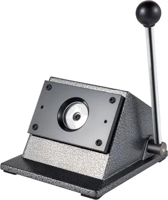 Produktbild von Buttonmaschine, Abzeichenschneidemaschine, 44-mm-Buttonmaschine, 22 x 18,5 x 13,5 cm, Abzeichenpresse, vielseitig einsetzbar für gewerbliche und private Zwecke