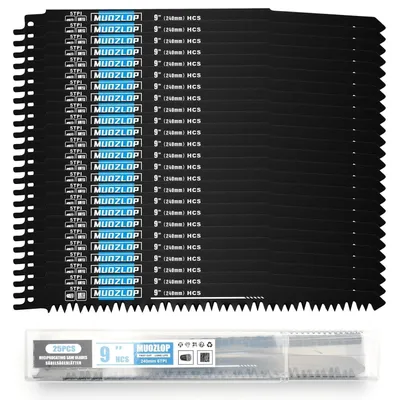 Image de Jeu de 25 lames de scie sauteuse de 240 mm, 5 dents par pouce, pour le bois