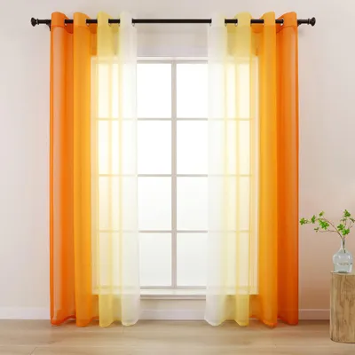 Produktbild von Set von 2 Transparenten Gradient Vorhängen für das Wohnzimmer